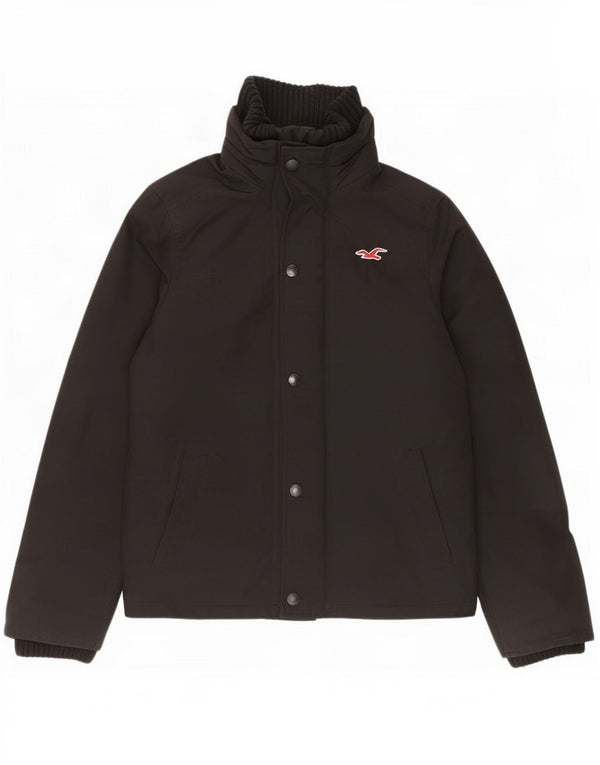 Hollister Mens Windbreaker Jacket UK 36 Small Black Polyester