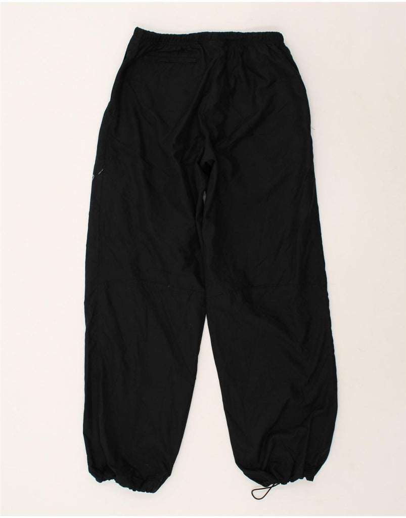 REEBOK Womens Tracksuit Trousers Joggers UK 12 Medium  Black Polyester | Vintage Reebok | Thrift | Second-Hand Reebok | Used Clothing | Messina Hembry 