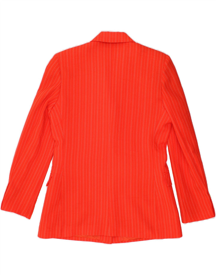 VINTAGE Womens Longline 3 Button Blazer Jacket IT 48 XL Red Striped Vintage Vintage and Second-Hand Vintage from Messina Hembry 