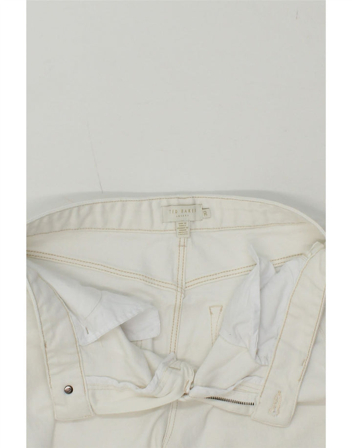 TED BAKER Womens Tapered Jeans W30 L27 White Cotton Vintage Ted Baker and Second-Hand Ted Baker from Messina Hembry 