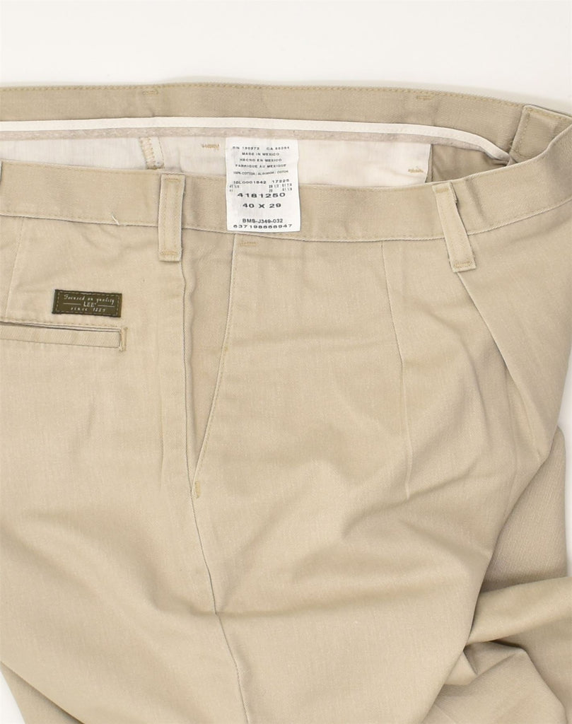 LEE Mens Pegged Chino Trousers W40 L29 Beige Cotton | Vintage Lee | Thrift | Second-Hand Lee | Used Clothing | Messina Hembry 