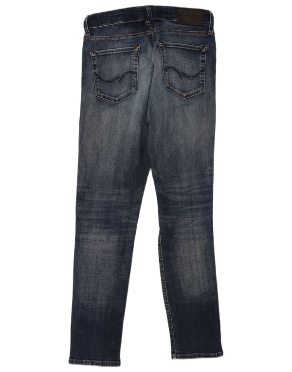 Jack & Jones Mens GLENN Distressed Slim Jeans W30 L32 Blue Cotton