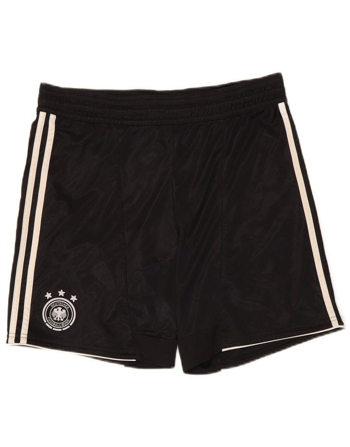 ADIDAS Mens Deutscher Fussball Bund Sport Shorts Small Black Polyester