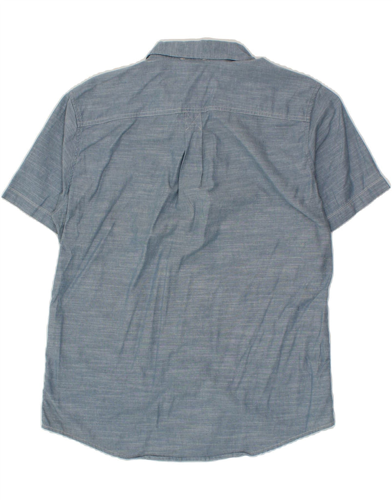EDDIE BAUER Mens Short Sleeve Shirt Medium Blue Vintage Eddie Bauer and Second-Hand Eddie Bauer from Messina Hembry 