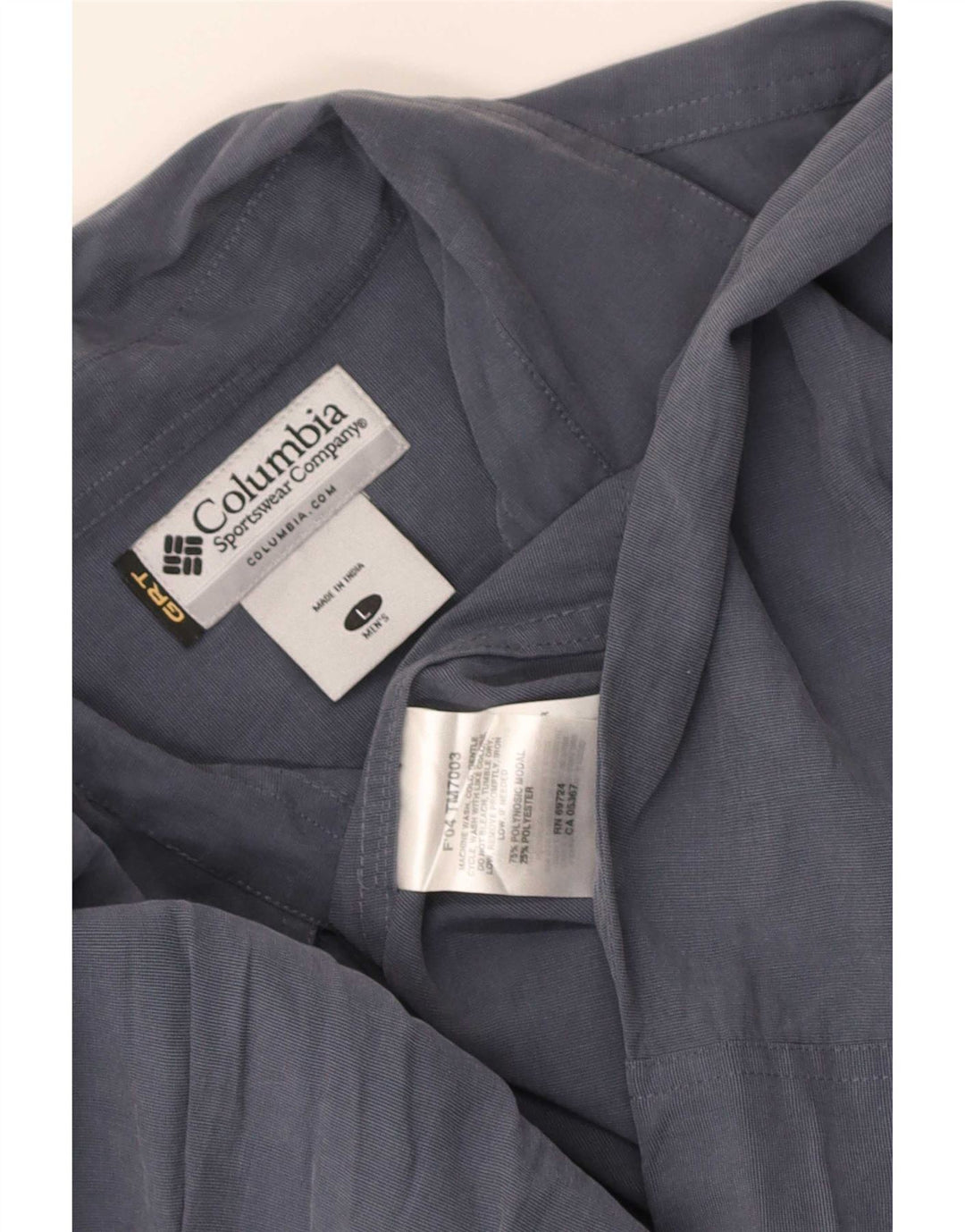Columbia Mens Shirt Large Blue Modal
