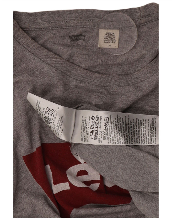 Levi's Mens Graphic T-Shirt Top Large Grey Cotton