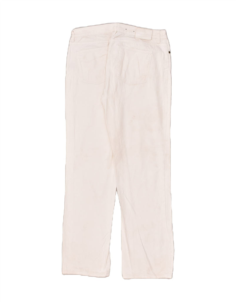 RALPH LAUREN Womens Straight Jeans US 10 Large W32 L30  White Cotton | Vintage Ralph Lauren | Thrift | Second-Hand Ralph Lauren | Used Clothing | Messina Hembry 