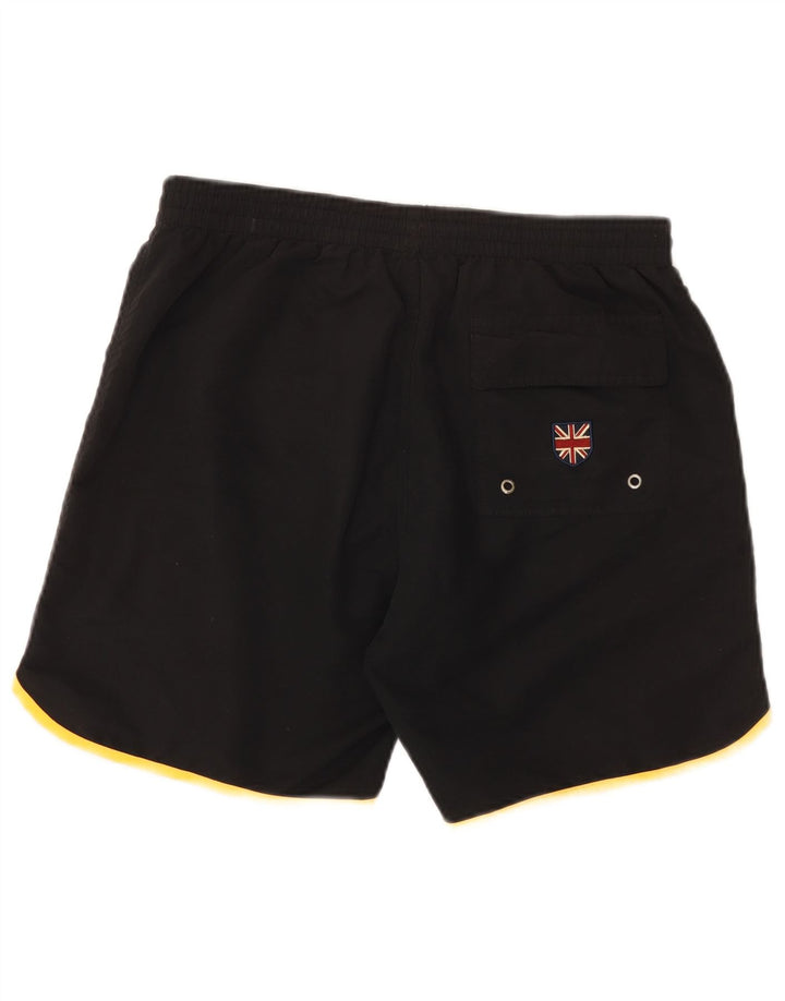 Admiral Mens Graphic Swimming Shorts Large  Black Colourblock Polyester