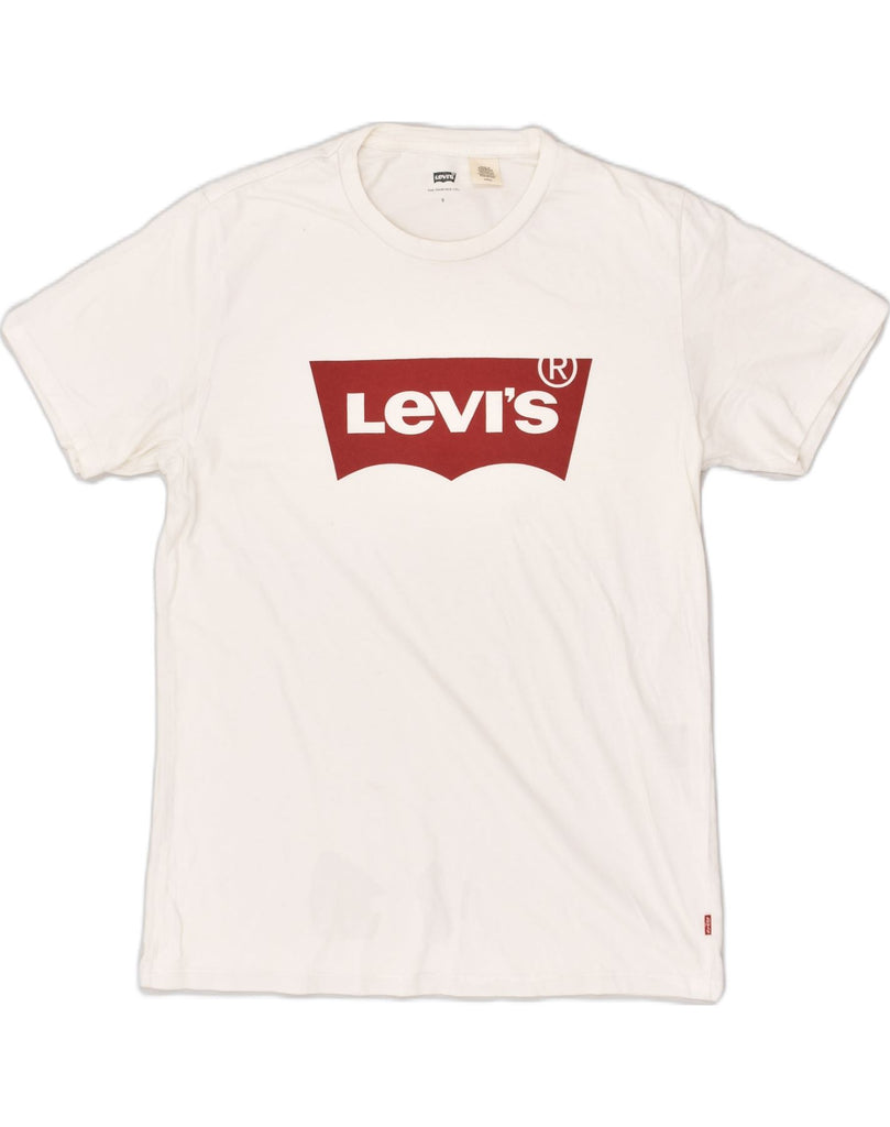 LEVI'S Mens Graphic T-Shirt Top Small White | Vintage Levi's | Thrift | Second-Hand Levi's | Used Clothing | Messina Hembry 