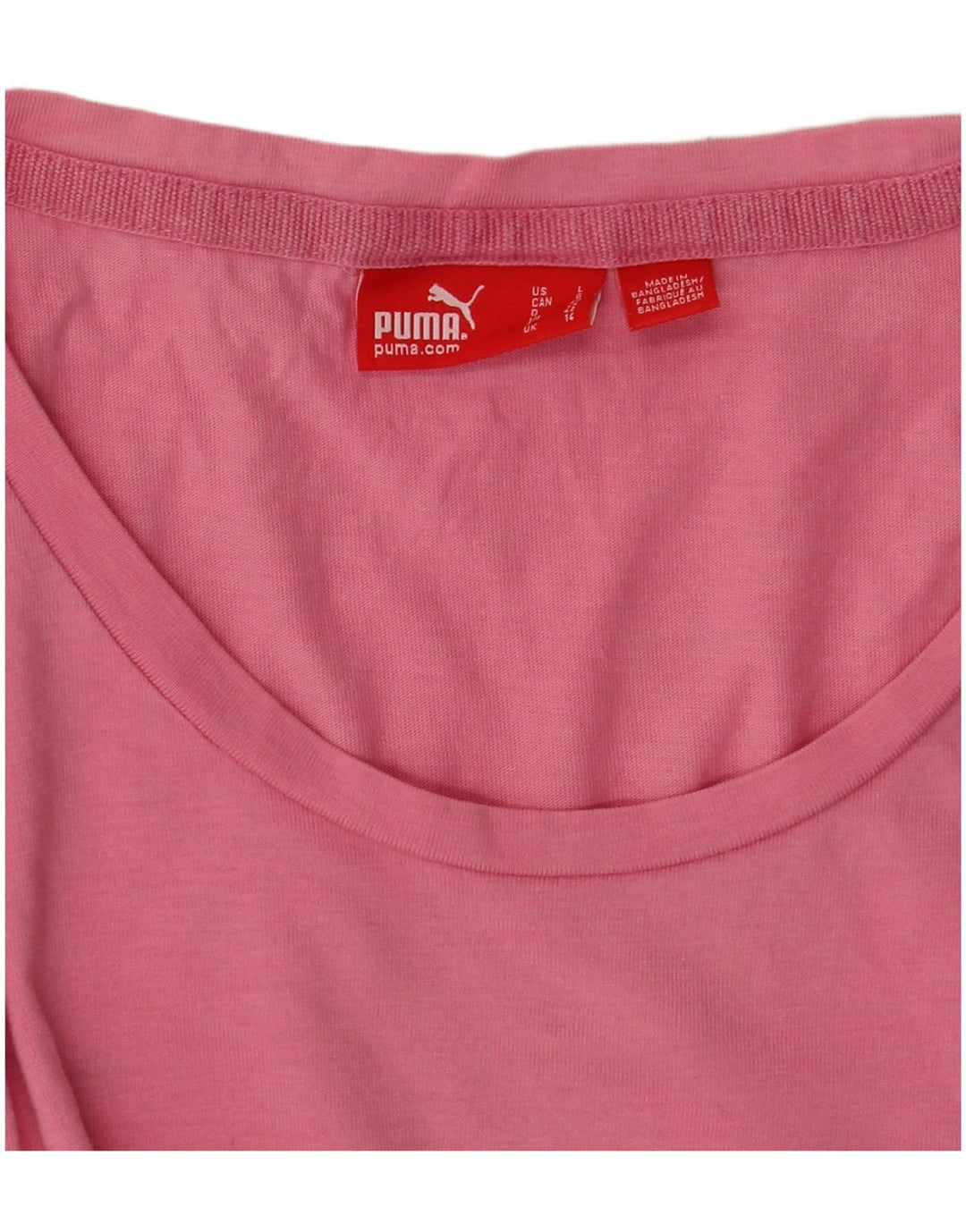 Puma Womens Graphic T-Shirt Top UK 14 Medium Pink