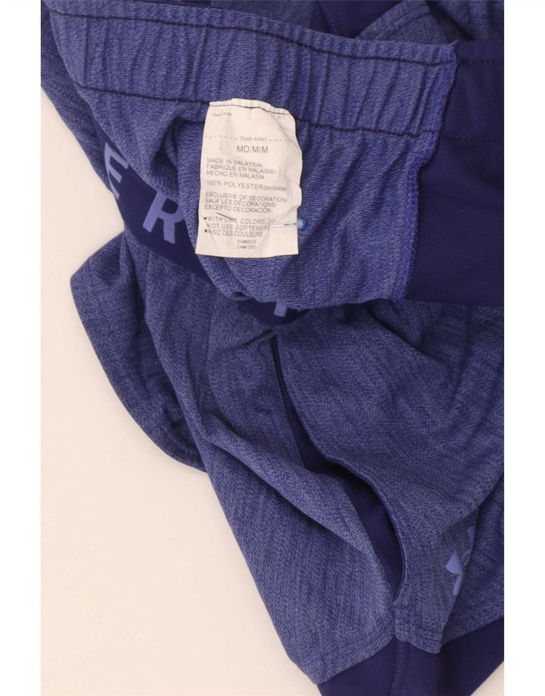 Under Armour Womens Graphic Sport Shorts Medium Blue Colourblock Polyester