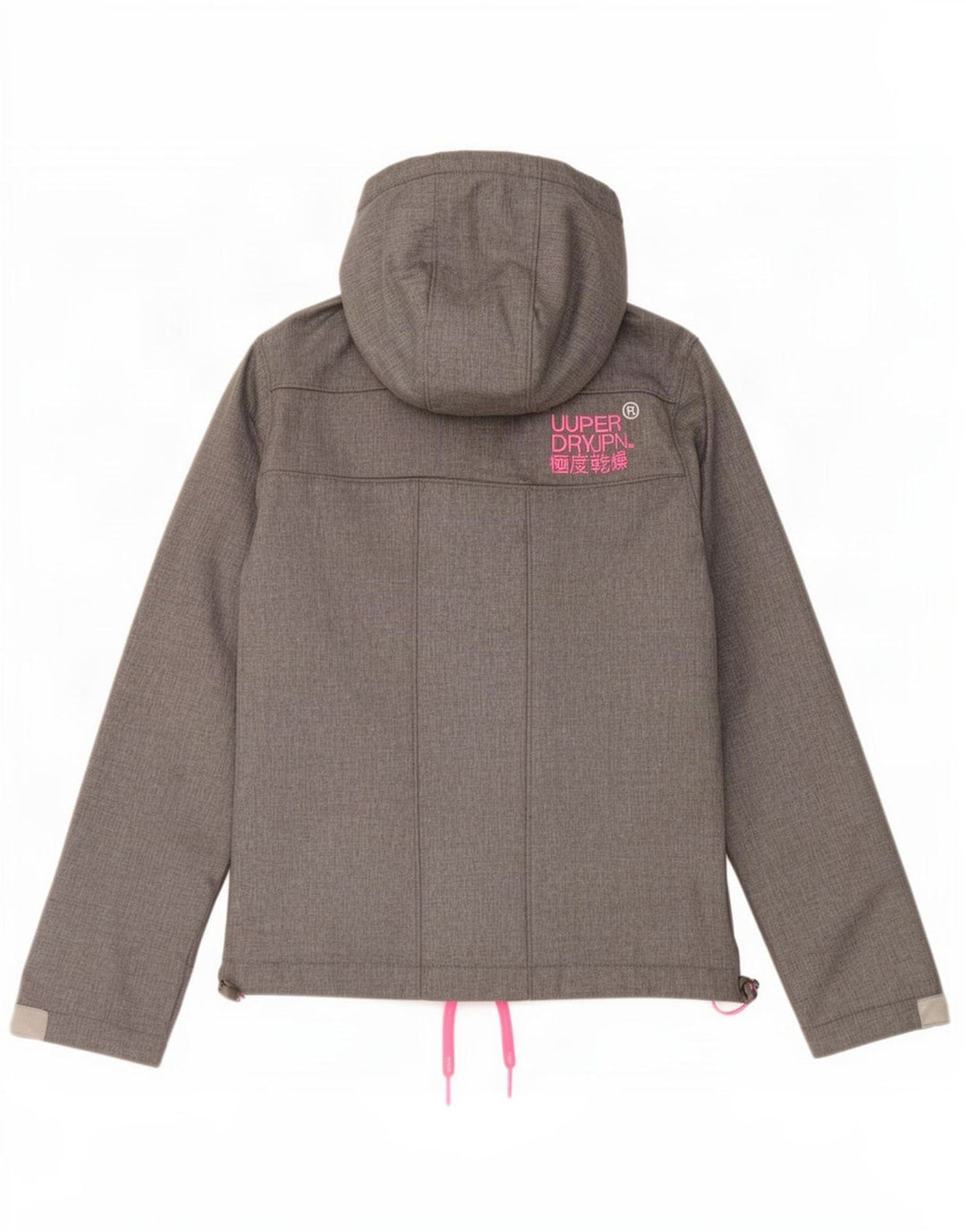 Superdry Womens Windtrekker Graphic Windbreaker Jacket UK 10 Small Grey