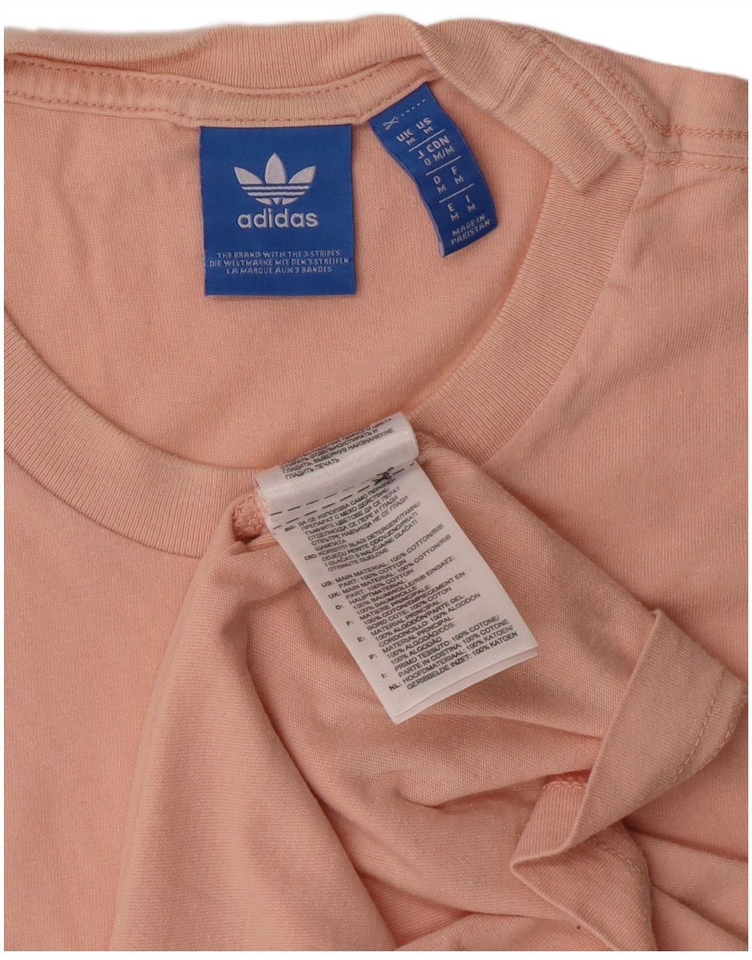 Adidas Mens Graphic T-Shirt Top Medium Pink Cotton