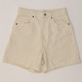 Zara Womens Denim Shorts EU 38 Small W28  Off White Cotton
