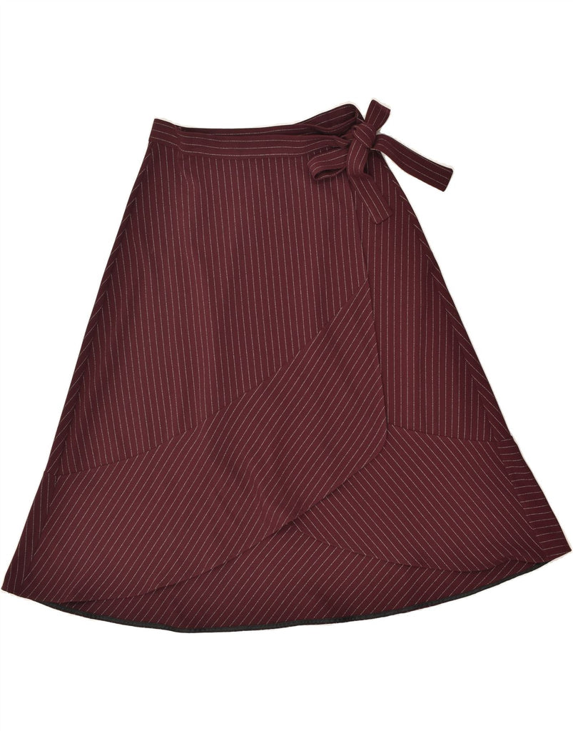 DIANA GALLESI Womens Wrap Skirt UK 12 Medium W30  Purple Pinstripe | Vintage Diana Gallesi | Thrift | Second-Hand Diana Gallesi | Used Clothing | Messina Hembry 