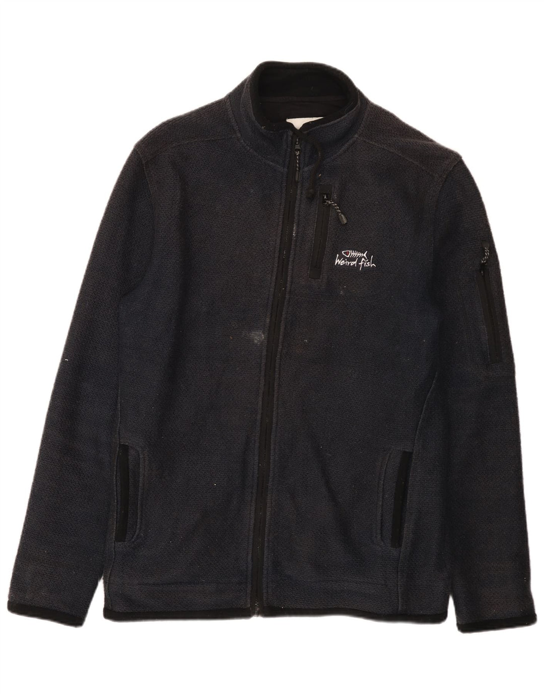 Weird Fish Mens Tracksuit Top Jacket XL Navy Blue Cotton