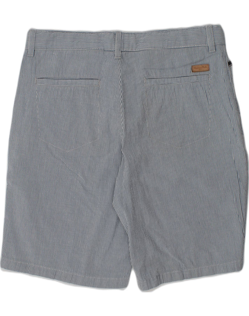 MASSIMO DUTTI Boys Chino Shorts 11-12 Years W28 Blue Pinstripe Cotton | Vintage Massimo Dutti | Thrift | Second-Hand Massimo Dutti | Used Clothing | Messina Hembry 