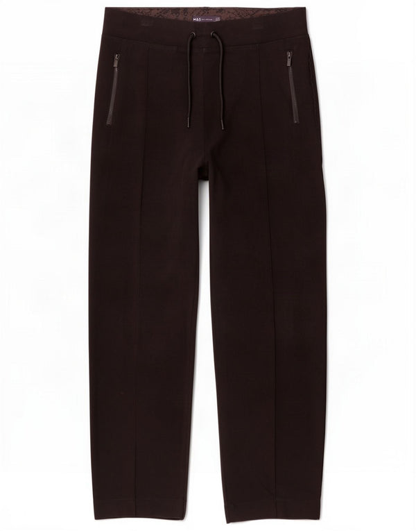 Marks & Spencer Womens Tracksuit Trousers UK 14 Large Blue Cotton