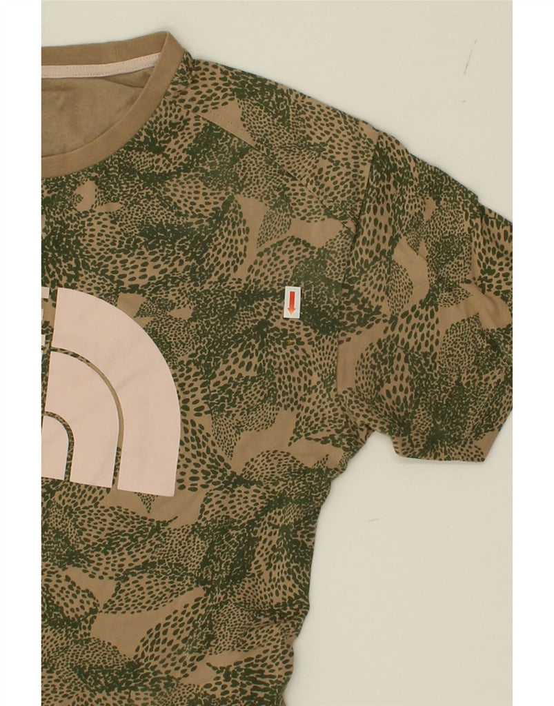 THE NORTH FACE Girls Graphic T-Shirt Top 14-15 Years XL Green Animal Print Vintage The North Face and Second-Hand The North Face from Messina Hembry 
