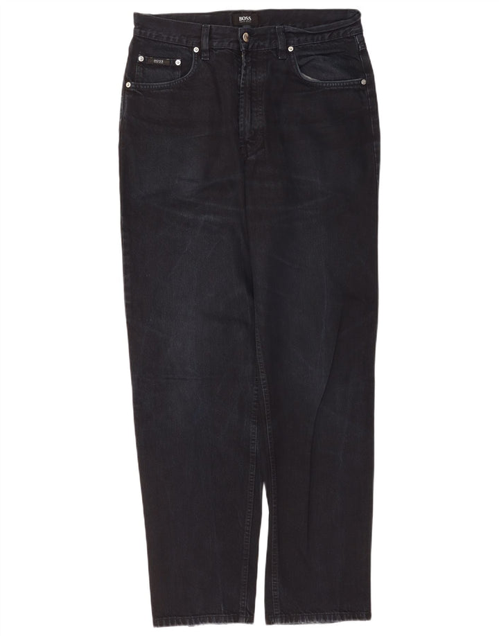Hugo Boss Mens Straight Jeans  W32 L32 Black