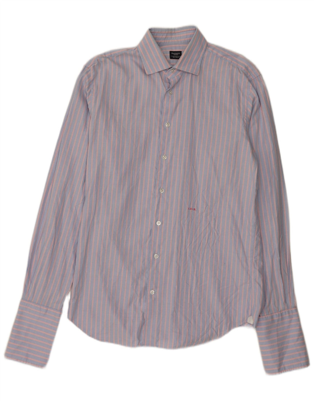 Hackett Mens Formal Shirt Medium Blue Striped