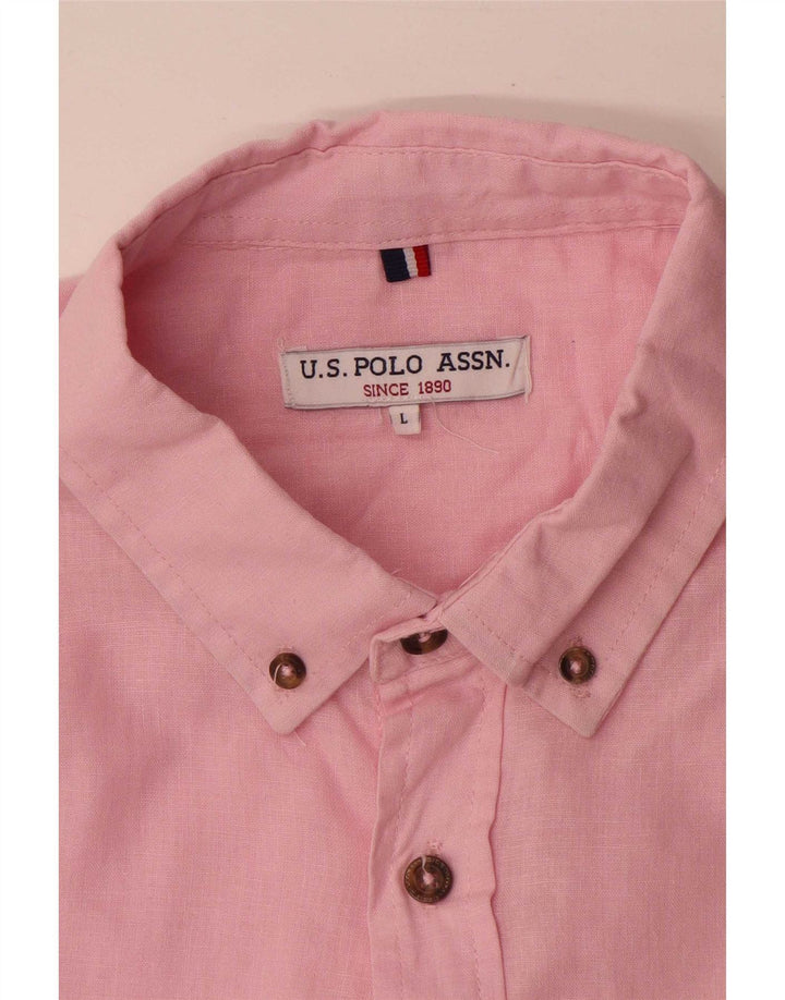 U.S. Polo Assn. Mens Shirt Large Pink