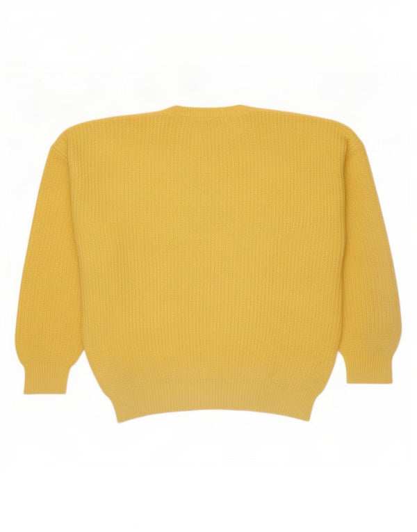 Vintage Mens Crew Neck Jumper Sweater Large Yellow