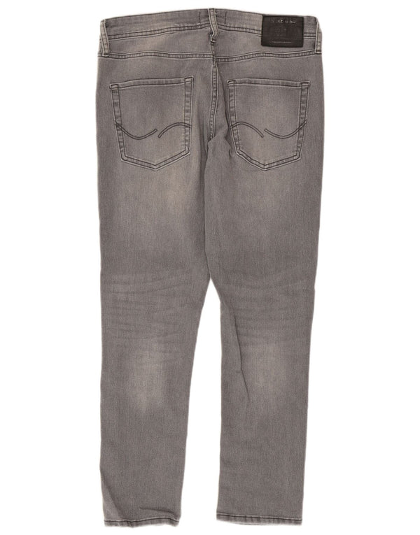 Jack & Jones Mens GLENN Slim Jeans W32 L30 Grey Cotton