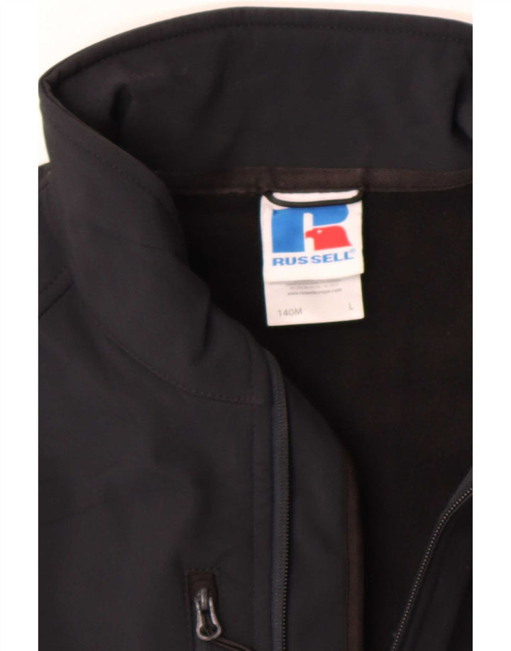 Russell Athletic Mens Windbreaker Jacket UK 40 Large Black Polyester