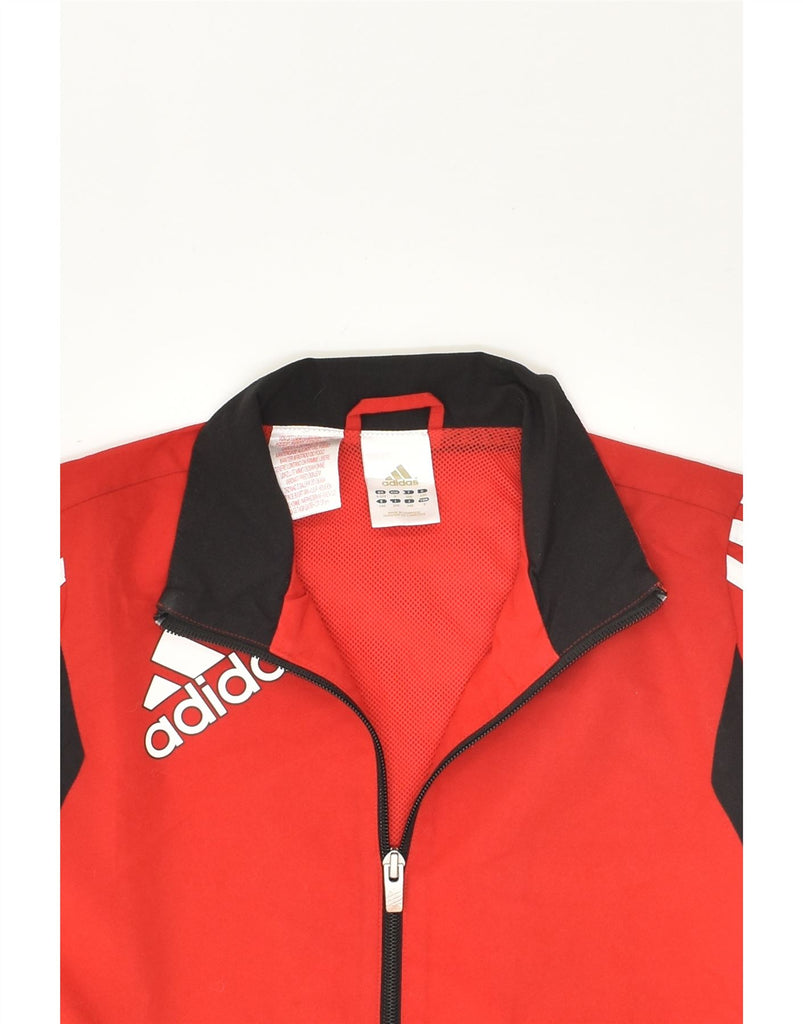 ADIDAS Boys Graphic Tracksuit Top Jacket 9-10 Years Red Polyester | Vintage Adidas | Thrift | Second-Hand Adidas | Used Clothing | Messina Hembry 