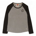 Puma Womens Top Long Sleeve UK 12 Medium Grey Colourblock Cotton
