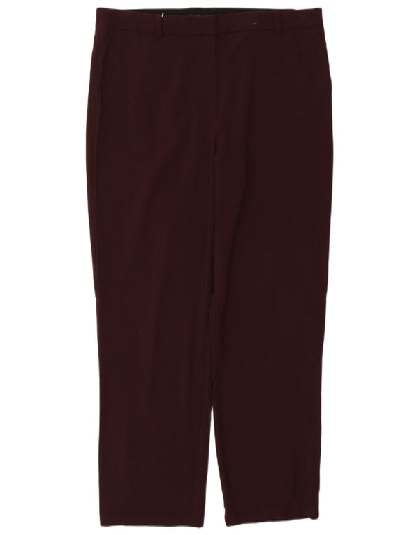 Marks & Spencer Womens Straight Chino Trousers UK 14 Large W32 L29 Brown