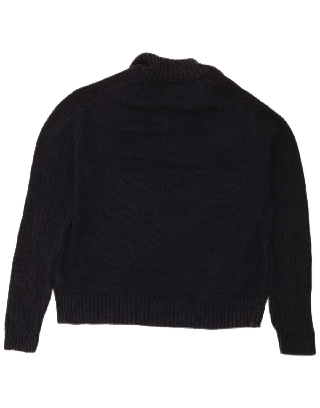 Marks & Spencer Mens Blue Harbour Button Neck Jumper Sweater Large Navy