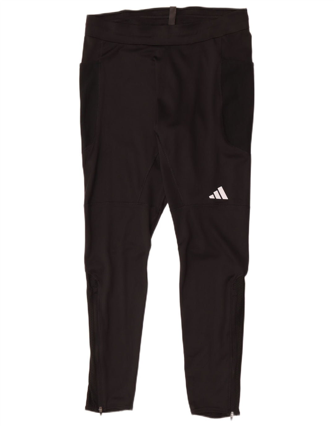 Adidas Mens Slim Tracksuit Trousers Large Black Polyester