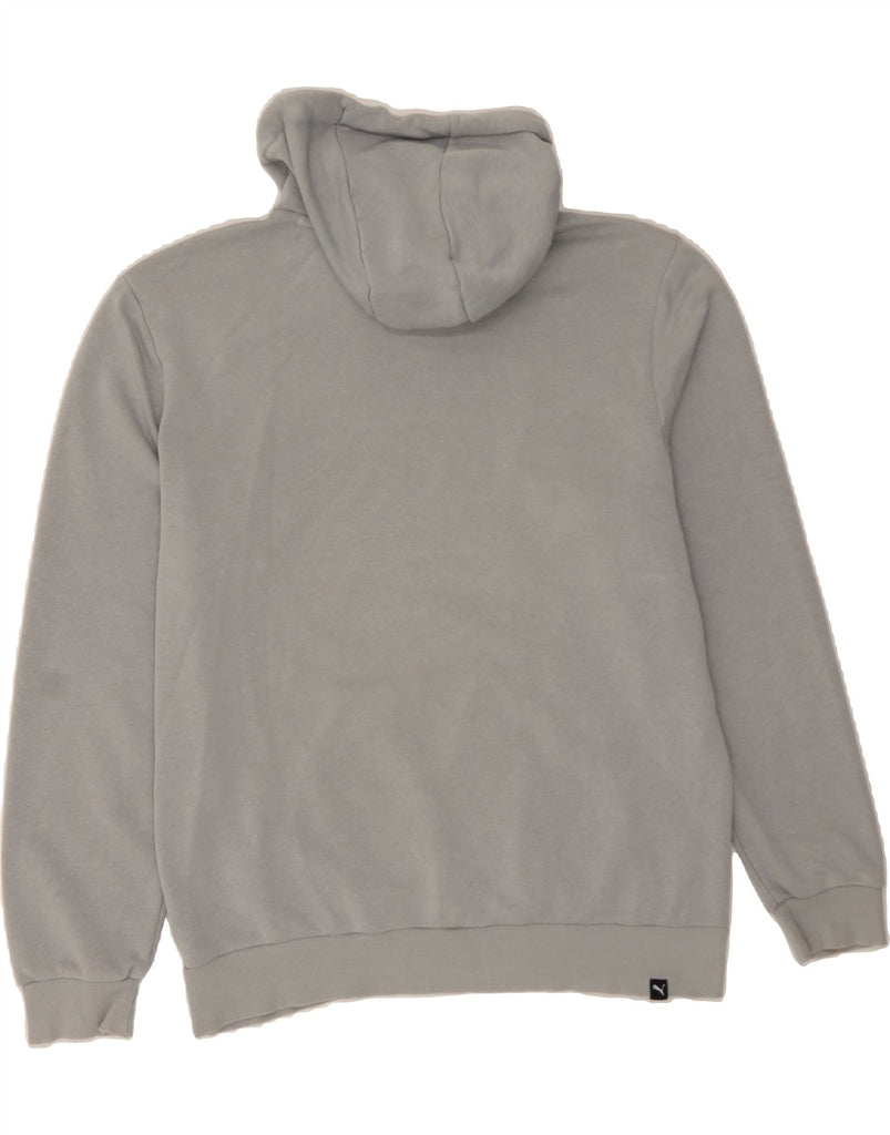 PUMA Mens Graphic Hoodie Jumper Medium Grey Cotton Vintage Puma and Second-Hand Puma from Messina Hembry 