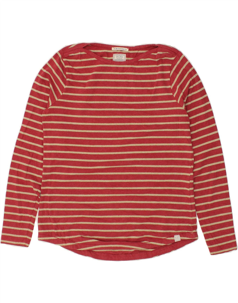 FAT FACE Womens Top Long Sleeve UK 10 Small Red Striped Cotton | Vintage Fat Face | Thrift | Second-Hand Fat Face | Used Clothing | Messina Hembry 