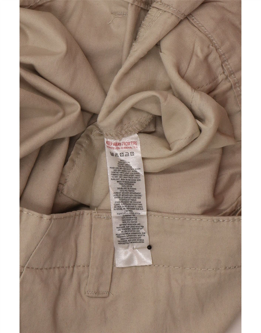 French Connection Mens Cargo Shorts Large W36 Beige Cotton