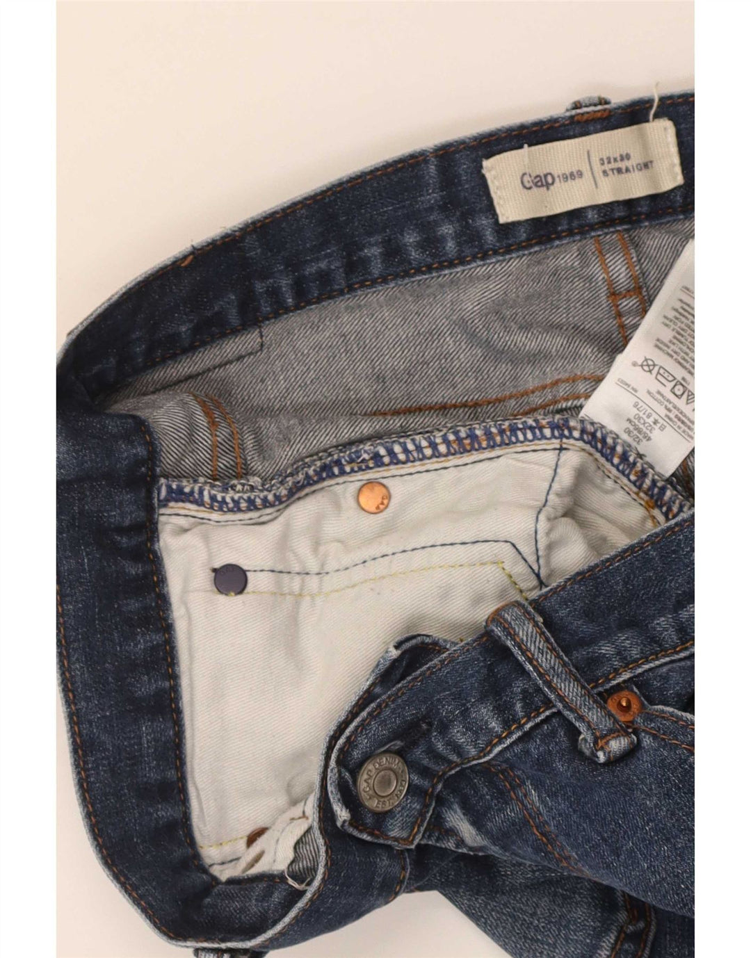 Gap Womens Straight Jeans W32 L30 Blue Cotton