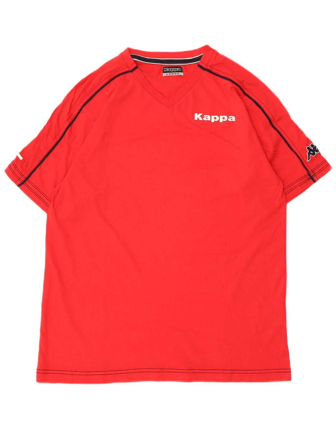 Kappa Mens T-Shirt Top Large Red Cotton