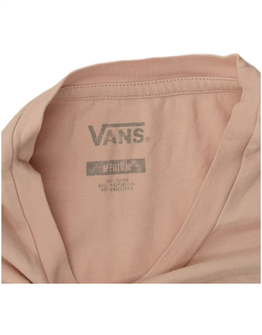 VANS Womens Graphic T-Shirt Top UK 12 Medium Pink Cotton