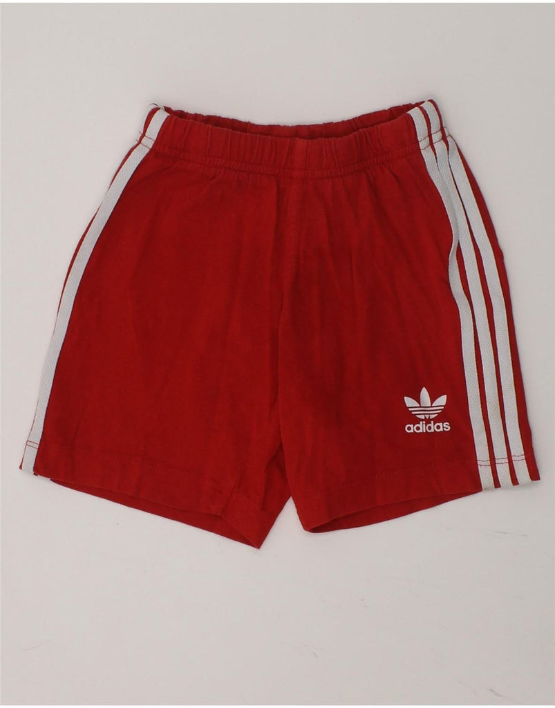 ADIDAS Baby Boys Sport Shorts 18-24 Months Red Cotton | Vintage Adidas | Thrift | Second-Hand Adidas | Used Clothing | Messina Hembry 