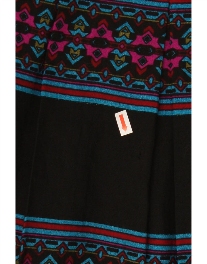 VINTAGE Womens Pleated Skirt W36 XL Black Striped Vintage Vintage and Second-Hand Vintage from Messina Hembry 