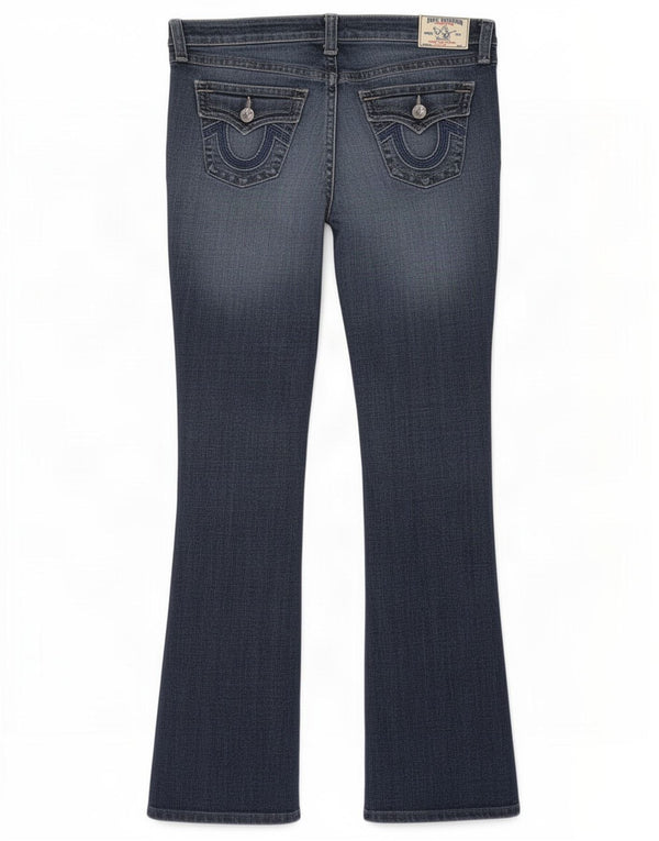 True Religion Womens Bootcut Jeans W27 L31 Navy Blue Cotton