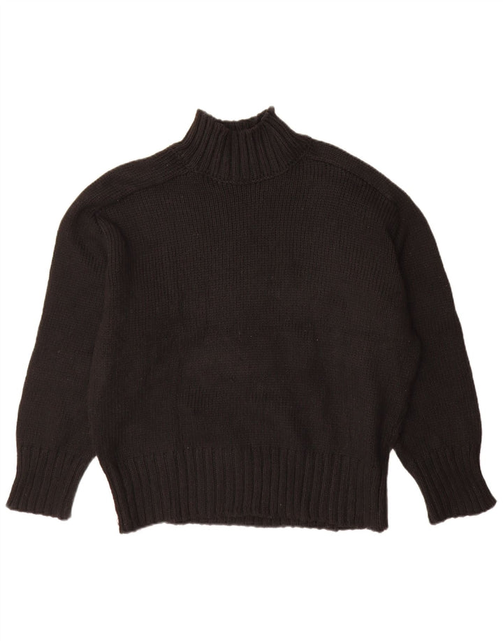 Zara Womens Oversized Turtle Neck Jumper Sweater UK 14 Medium Black