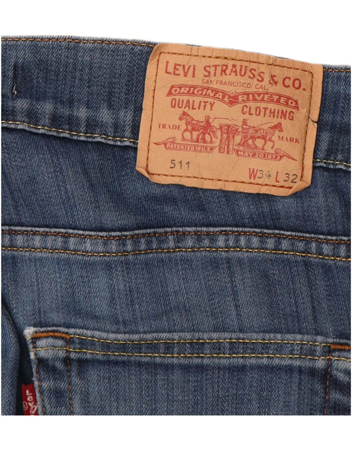 Levi's Womens 511 Slim Jeans W34 L30 Blue