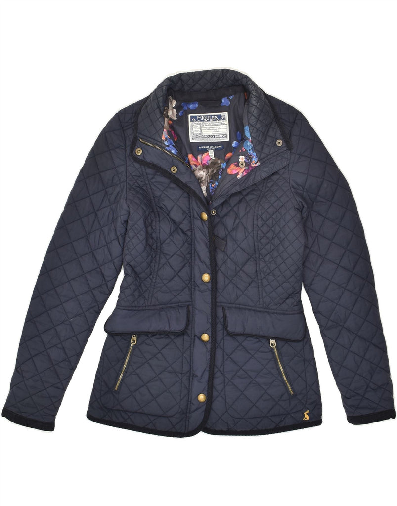 JOULES Womens Quilted Jacket UK 8 Small Blue Polyamide | Vintage Joules | Thrift | Second-Hand Joules | Used Clothing | Messina Hembry 