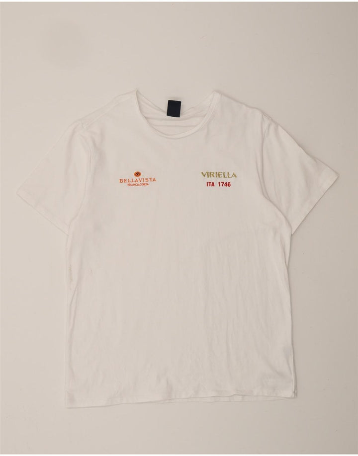 NORTH SAILS Mens Graphic T-Shirt Top XL White Cotton