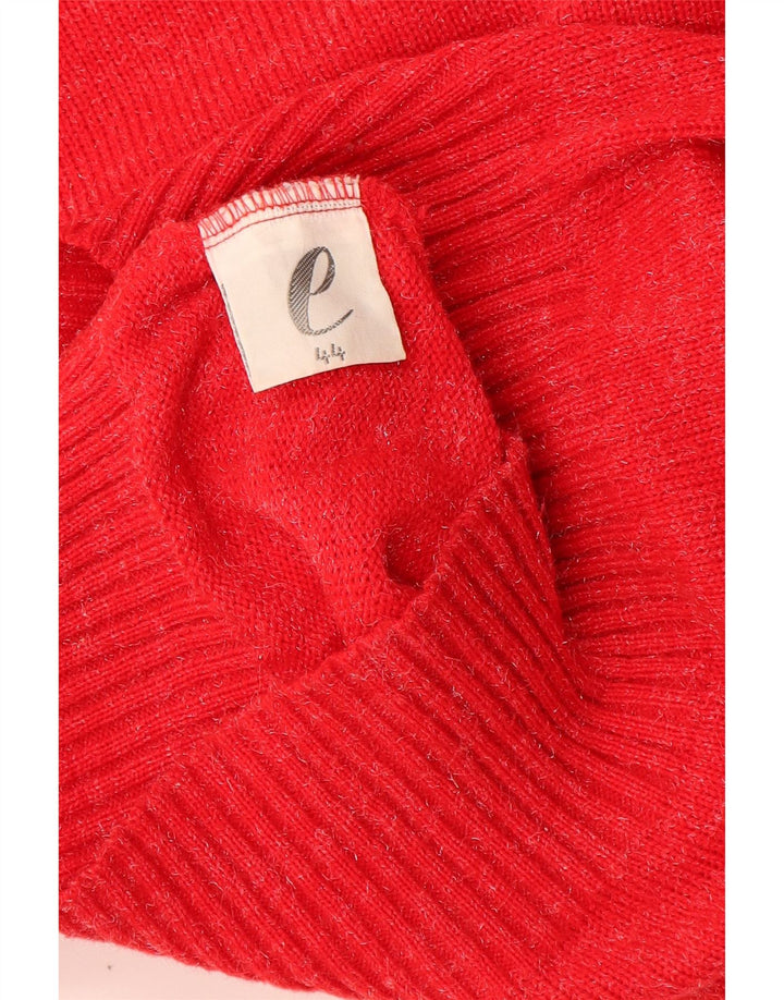Vintage Womens Boat Neck Jumper Sweater IT 44 Medium Red Flecked