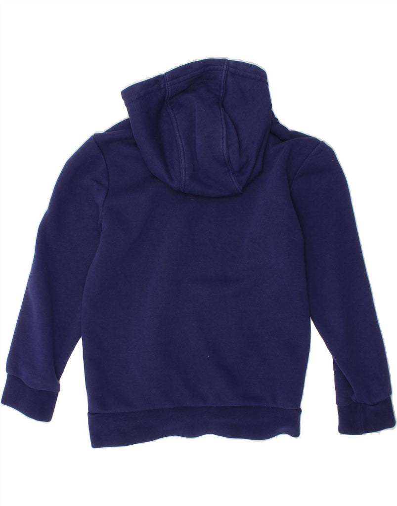 ADIDAS Boys Graphic Hoodie Jumper 5-6 Years Navy Blue Cotton Vintage Adidas and Second-Hand Adidas from Messina Hembry 