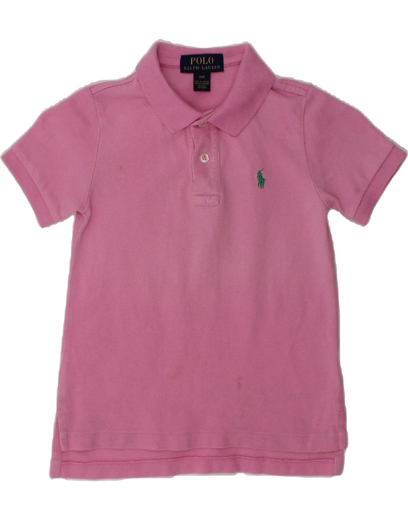 POLO RALPH LAUREN Boys Polo Shirt 3-4 Years Pink Cotton | Vintage Polo Ralph Lauren | Thrift | Second-Hand Polo Ralph Lauren | Used Clothing | Messina Hembry 